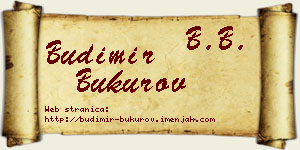 Budimir Bukurov vizit kartica